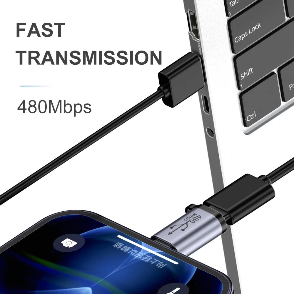 유형 C 암-마이크로 USB/미니 USB 남성 변환기 전화/태블릿/PC 용 미니 USB/유형-C 남성 어댑터에 480Mbps 마이크로 USB 여성