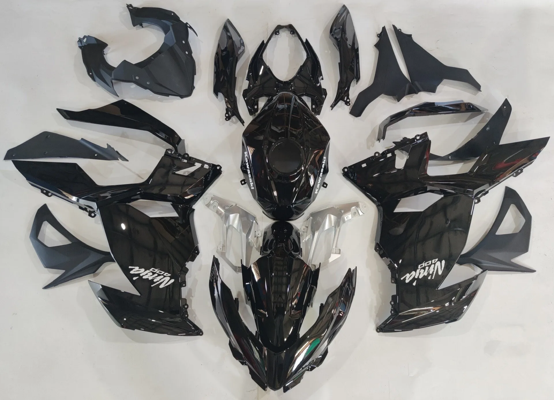 

New ABS Whole Motorcycle Fairings Kit Fit For Kawasaki 250 400 2019 2020 2021 2022 2023 19 20 21 22 23 Bodywork Set Black