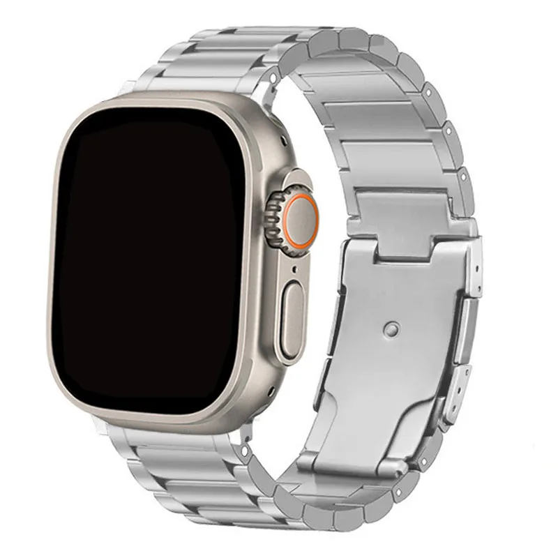 

Titanium Metal Strap For Apple Watch Band 44mm 45mm 40mm 41mm 42mm 38mm Link Bracelet iWatch Series 6 5 4 SE 7 8 ultra band 49mm