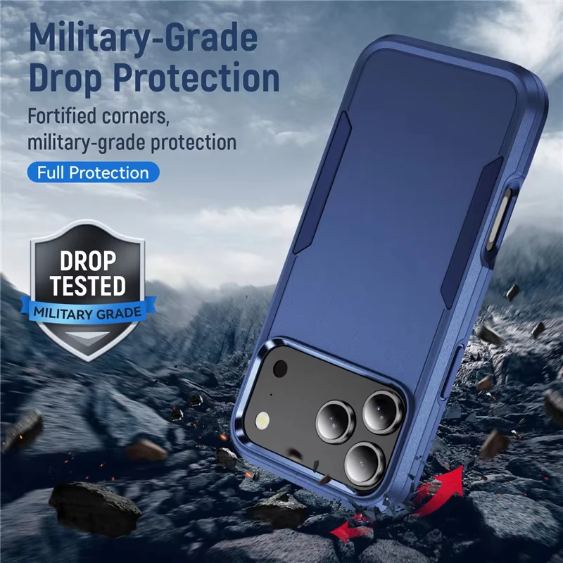 Ultimate Shockproof Armor Matte Phone Case with Silicone Bumper Cover