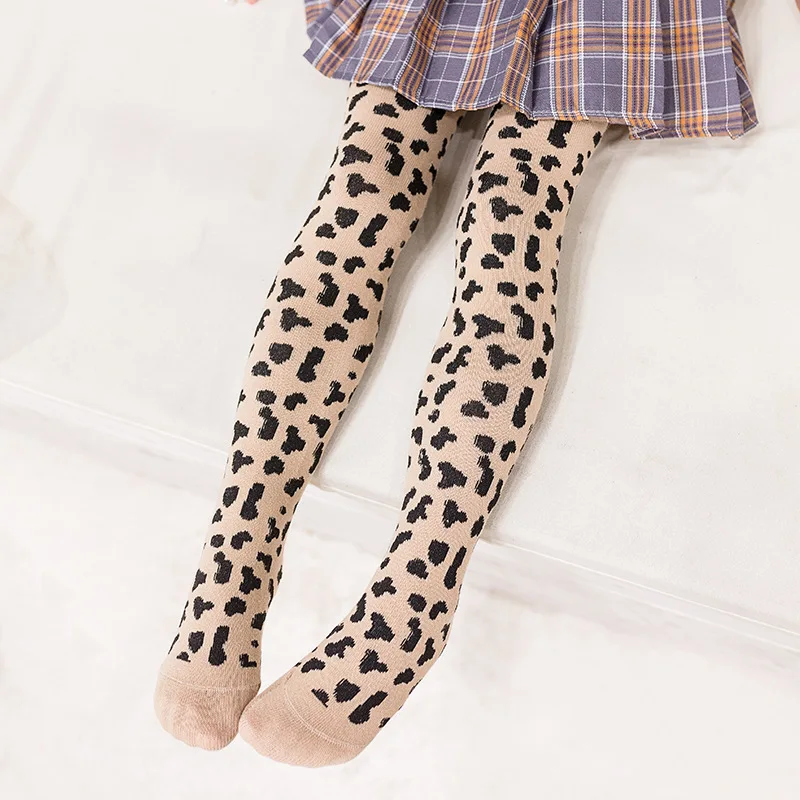 Spring Autumn Tights For Girls Children Leopard Pantyhose Cotton Girls Stockings Toddler Tights Kid Underwear
