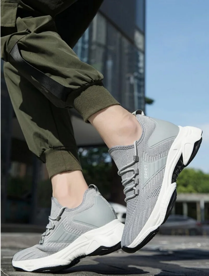 Herren Mesh Sneaker Mit Höhenvergrößerung Für Mehr Körpergröße_voghion.com