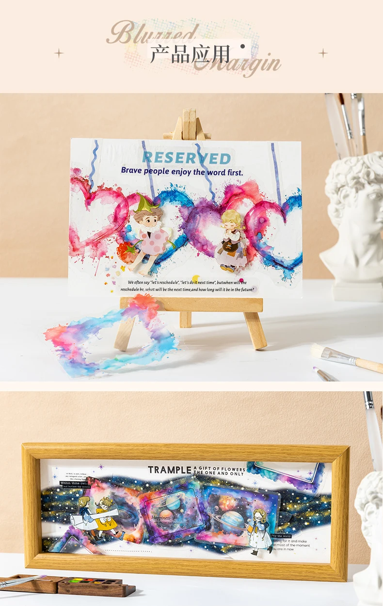 Journal GO 20 Stück Kawaii Scrapbooking Aufkleber verschwommener Rand DIY Junk Journal Papier Planer Karte Handwerk dekorative Aufkleber – Detail 9