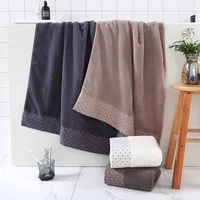 140x70cm Large Bathroom Towel 100% Cotton Dots Design Bath Shower Towel Cover Soft Gift Absorbent Towel For Home 수건 세트 Toallas 1