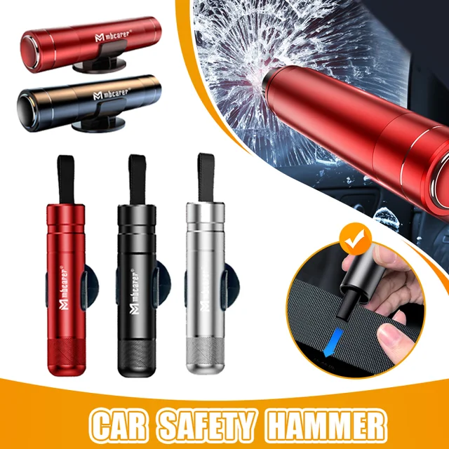 Marteau de sécurité en alliage d'aluminium pour voiture, brise-vitre d'urgence  automatique, coupe-ceinture de sécurité, sauvetage, évasion - AliExpress