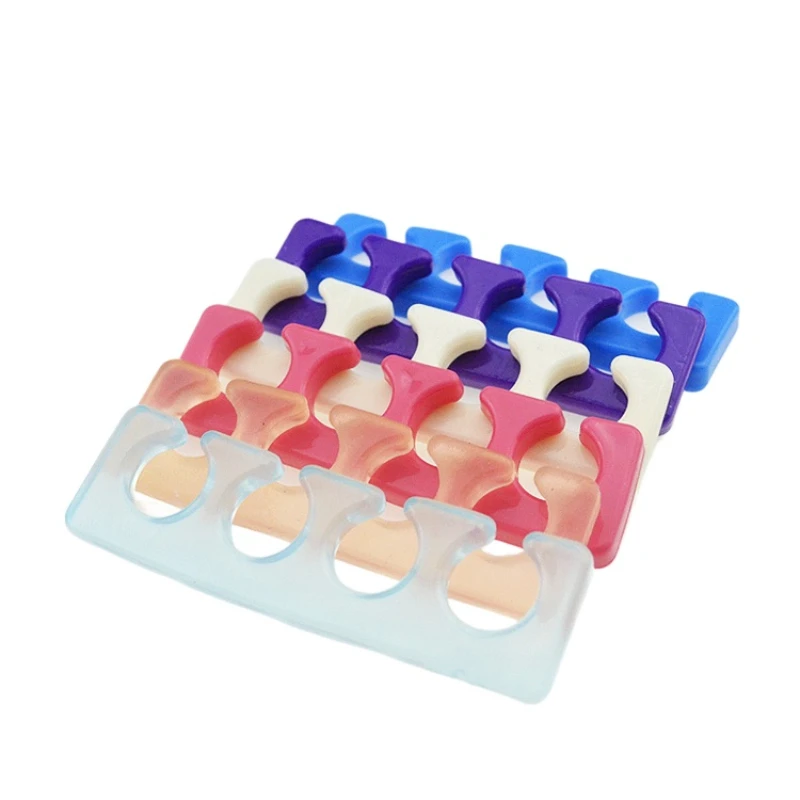 *Nail art silicone finger cotton, toe separator soft rubber finger cotton, reuse separator, nail art tools