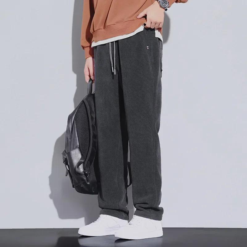 

Men's Pants 2023 New Autumn Loose Fitting Straight Leg Pants Fashion Mens American Brand Drawstring New Versatile Pants