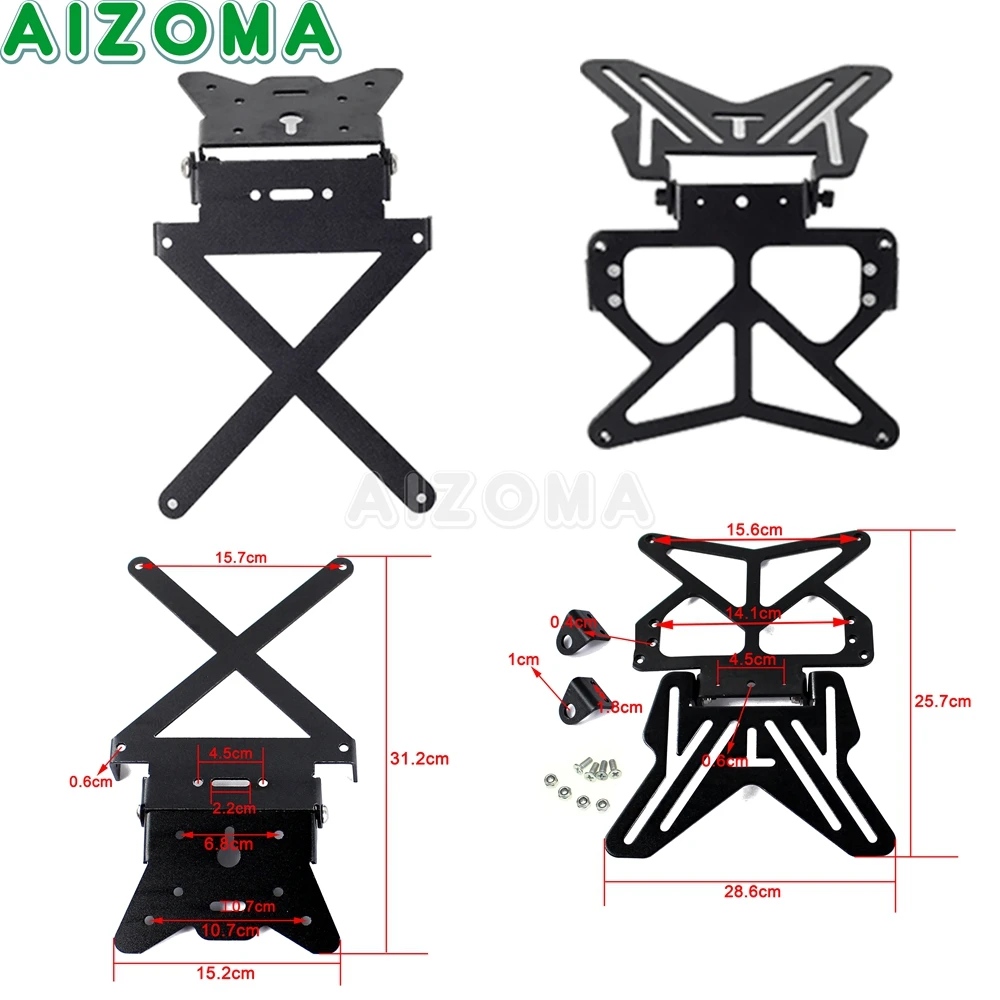 Motorcycle Fender Eliminator License Plate Holder For Yamaha Honda Kawasaki Suzuki Ducati Motorbikes Number Plate Tail Tidy Kit