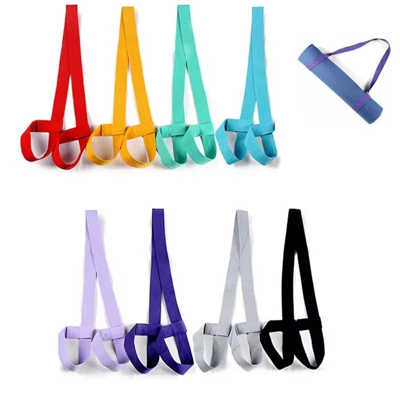 Yoga Strap Adjustable Yoga Mat Belts Yoga Mat Shoulder Carrier Straps Exercise Stretch Belts Fitness Gym Sports Rope 165cm*3.8cm