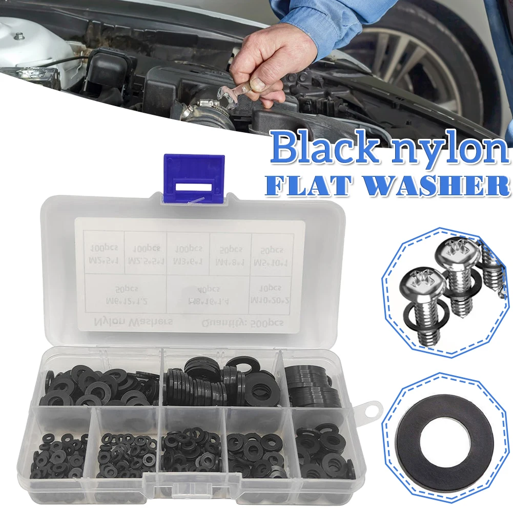 

500Pcs Nylon Washer Spacers Multifunctional Durable Spacers For House