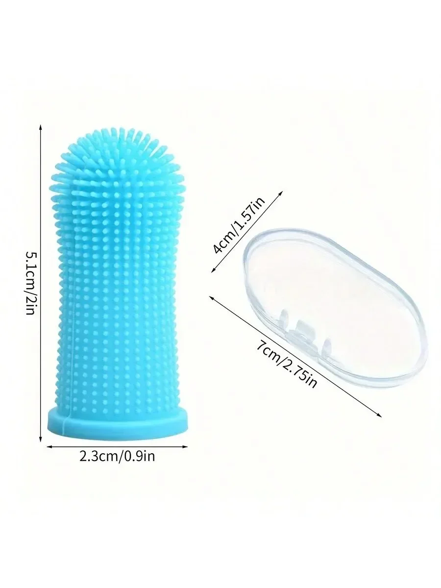 Pet Finger Toothbrush with Silicone Bristles for Effective Oral Cleaning