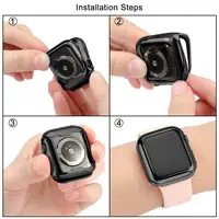 Housse pour bracelet de montre Apple 45mm 41mm 44mm 40mm 42mm 38mm iwatch 6 se 5 4 3 protecteur d'écran en silicone pare-chocs apple watch 7 6
