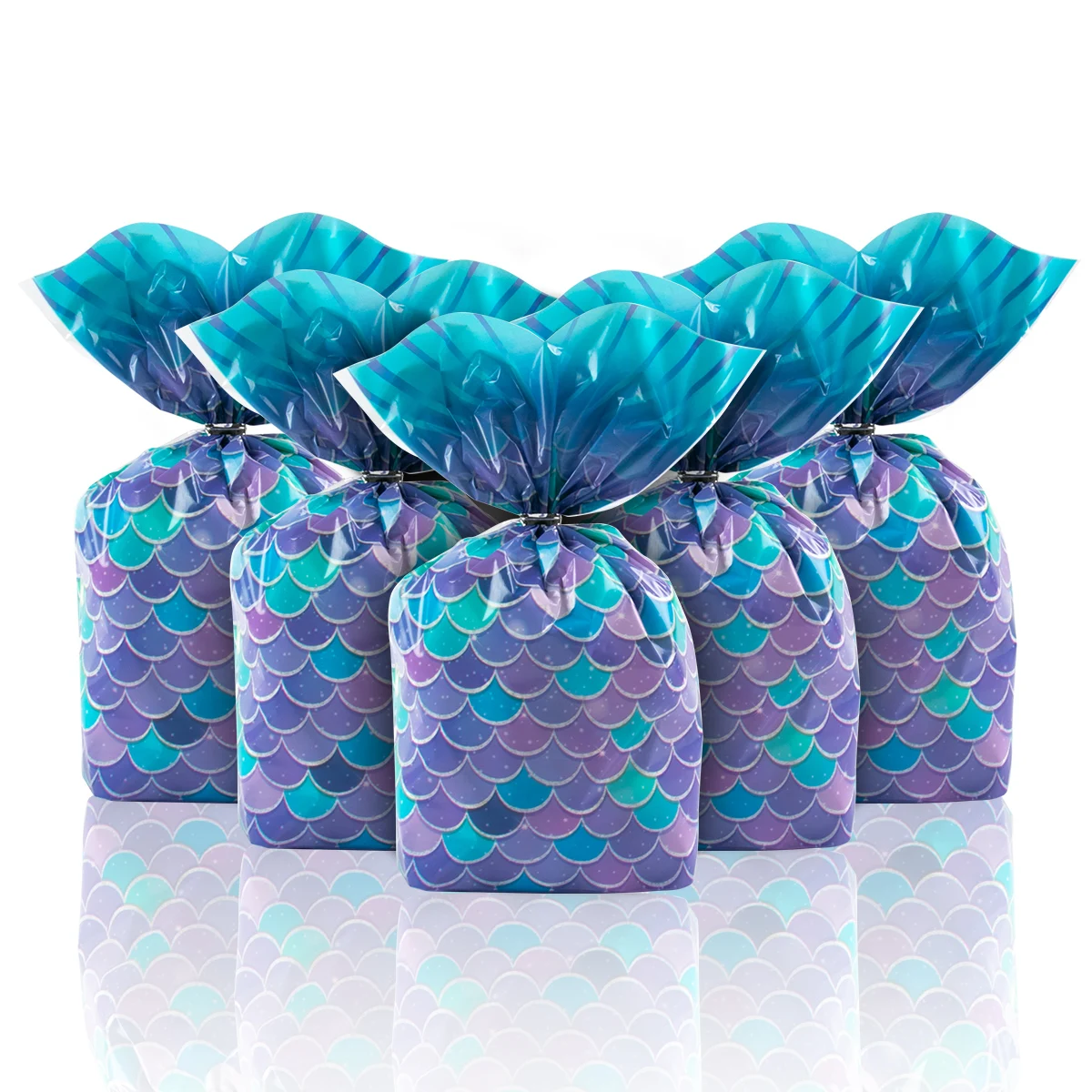 Lot De 100 Sacs De Fête Sur Le Thème De La Sirène, Sacs à Bonbons, Sacs Cadeaux Pour Enfants, Filles, Fête D'anniversaire