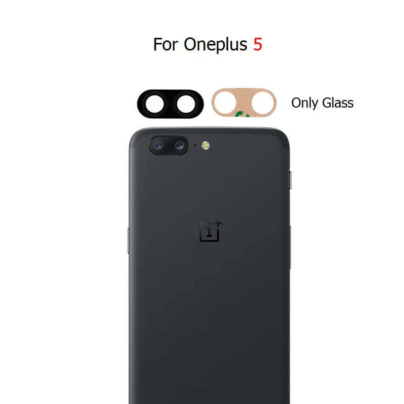 

Original For OnePlus 5 Rear Camera Lens Glass Back Camera Lens With Glue Replacement Parts