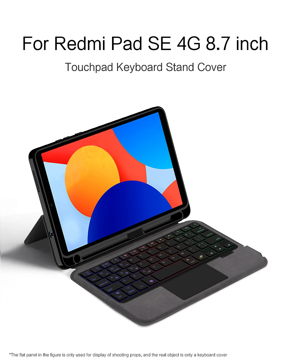Backlit Touchpad Magic Keyboard For Xiaomi Redmi Pad SE 8.7 Inch Case Cover Wireless Keyboard Arabic Spanish Portuguese