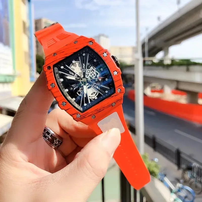 

2023 высококачественные автоматические спортивные 3-контактные Водонепроницаемые многофункциональные мужские часы RM брендовые Роскошные