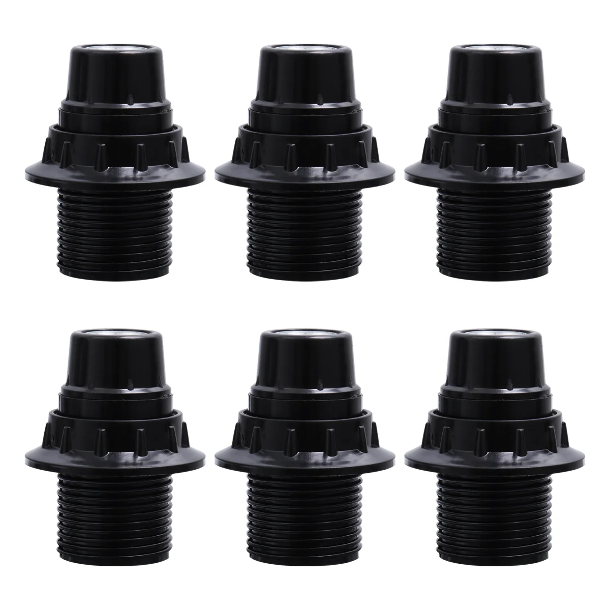 

6pcs E14 Light Sockets Retro Self-locking Lamp Holder Screw-in Lamp Base for E14 Light Bulb Lamp