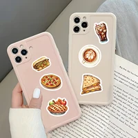 46pcs Burger, Pizza, Coffee American Food Theme Stickers Decorated Notebook Water Bottle Diary Classic Toy Scrapbook DIY Decal 5