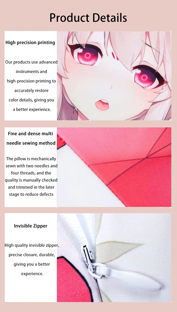Description Picture 5 of itemDakimakura Anime Fate Saber Hugging Body Pillow Cover Bed Decor Birthday Gift Double-Side Print 2WAY Saber Pillowcase