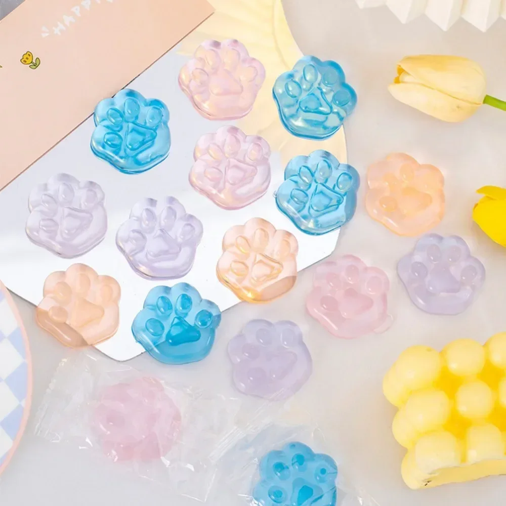 Kawaii Cat Paw Sticky Squeeze Toy Soft Realistic Jelly Glitter Cat's Claw Squishy Stress Relief Toys Kids Adults Unique Gifts 3