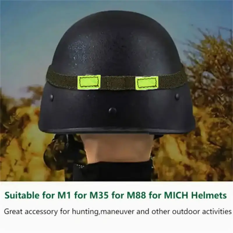 Tactical Helmet Fluorescent Rope MICH M88 Helmet Elastic Glow Strip Luminous Strap Safe Cycling Walk at Night