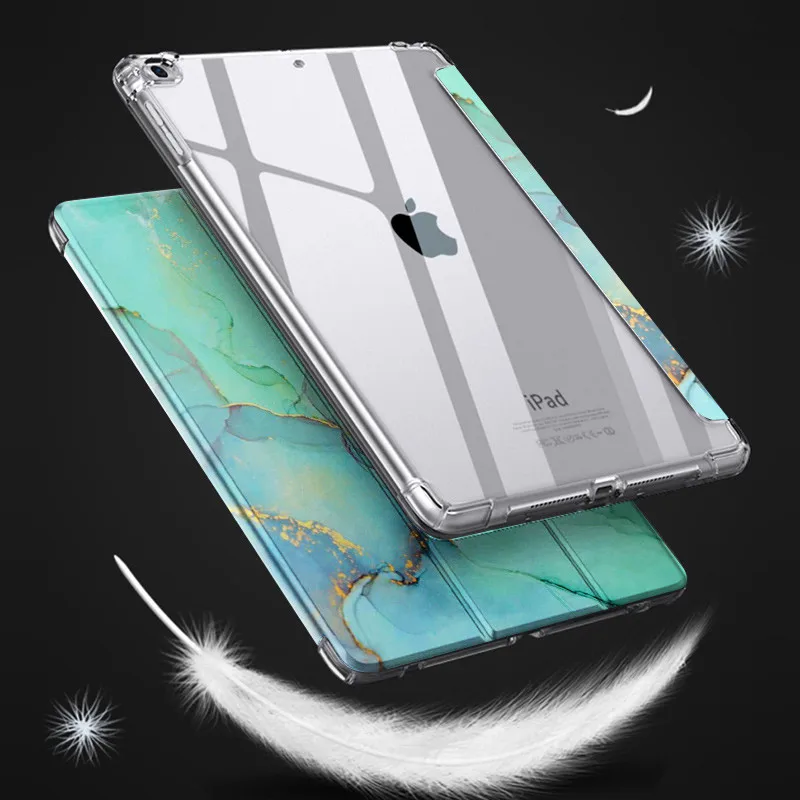 iPad Case Marble Leather Smart Cover For iPad 11 //9.7 5/6th 10.2 9th 7th/8th 2 Air 1/2 Mini 1/2/3/4/5/6 pro10.5