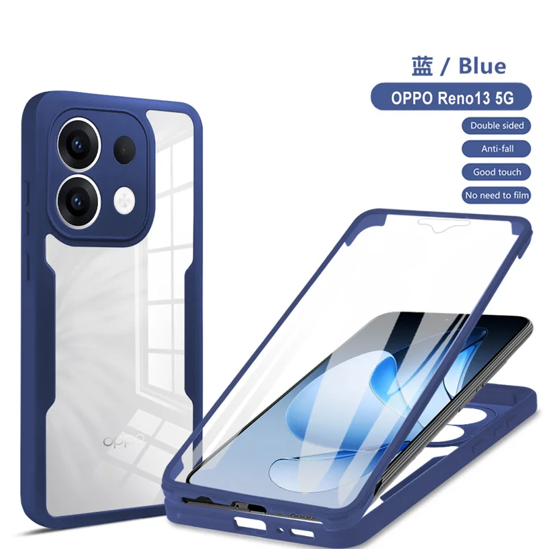 360° Full Protective Transparent Shockproof Case with PET Soft Screen Film