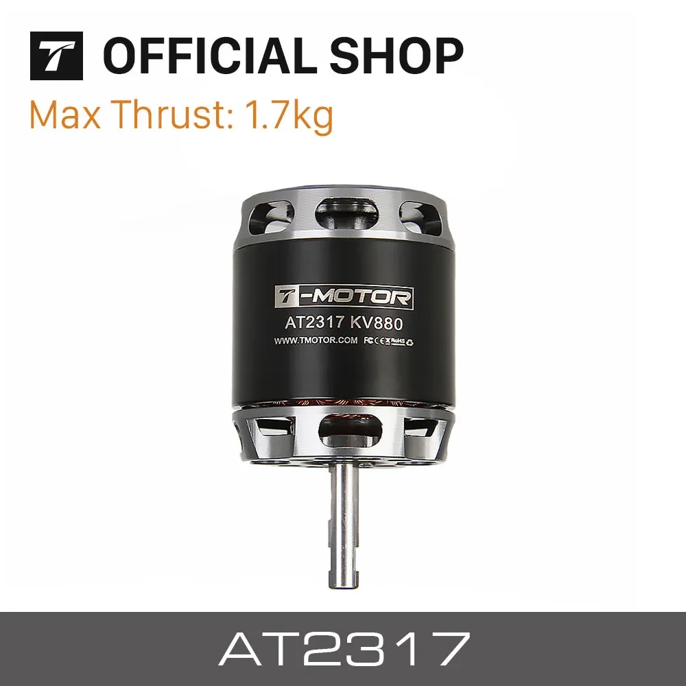 

T-MOTOR AT2317 длинный вал KV880 1400KV KV1250 бесщеточный двигатель для гибридной вертикальной посадки БПЛА