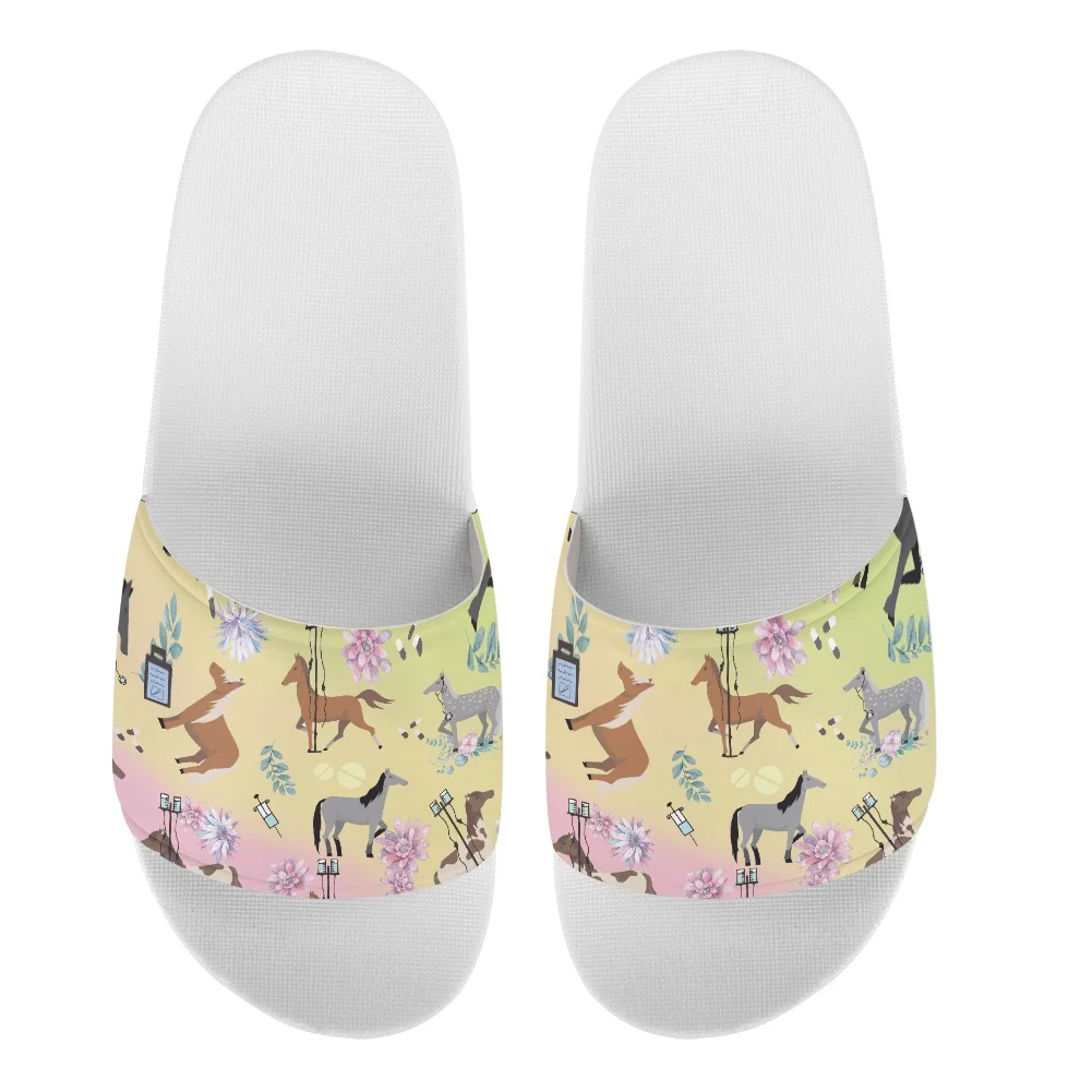 Zapatillas informales para niña, chanclas suaves con de enfermera y caballo para sandalias de playa para el chanclas ligeras para mujer 2022| | - AliExpress