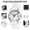 BIDEN Simple Casual Men's Quartz Watch Digital Edition Waterproof Calendar Luminous Silicone Strap Comes with Watch Box 3