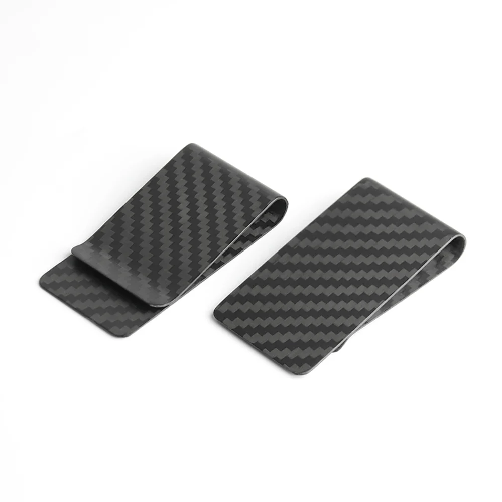 Carbon Fiber Wallet Metal Money Clip Durable Lightweight Forged Carbon Fiber Money Clip RIFD Blcoking Card Holder Wallet for men