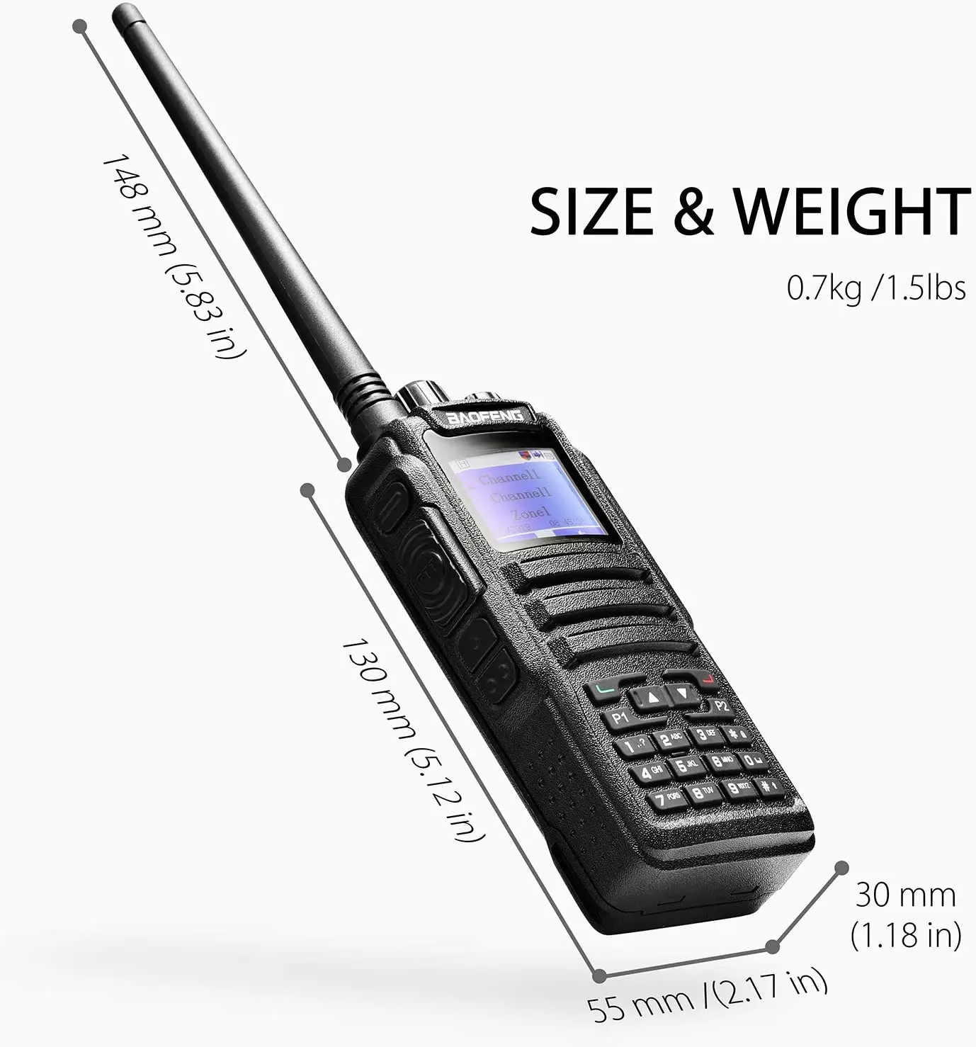 Long Distance Walkie Talkie Digital DM-1701 BaoFeng Tier 2 Mobile Radio With Duel Sim Walkie Talkie Two Way Radio