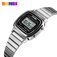 SKMEI 1901 Small Dial Stainless steel Digital Original Watch for Women Waterproof Ladies Wristwatches Women's Girl Reloj Mujer