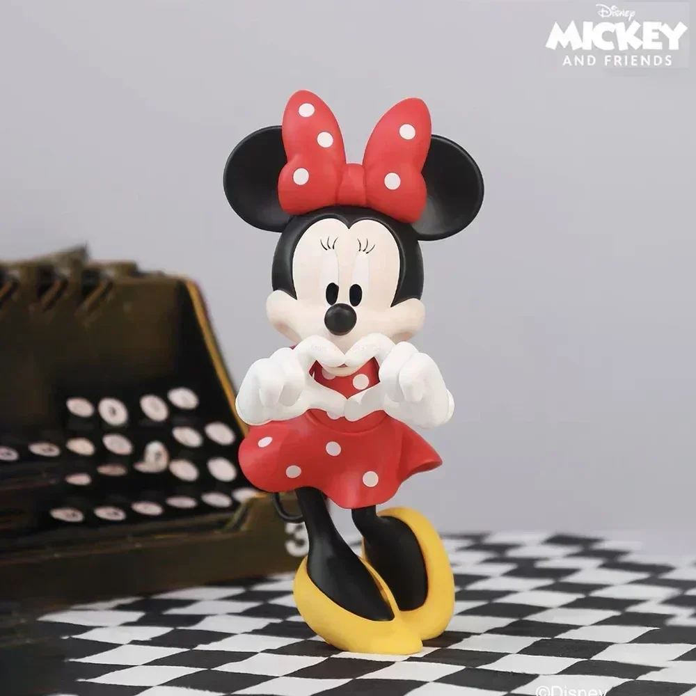 ディズニー-ミニーとミッキーマウスのフィギュア,収集可能なおもちゃの
