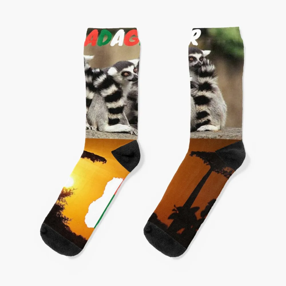 Madagascar,Lemur Catta,Baobab Socks Warm Winter Woman Sock Gift For Men Funny Socks Women