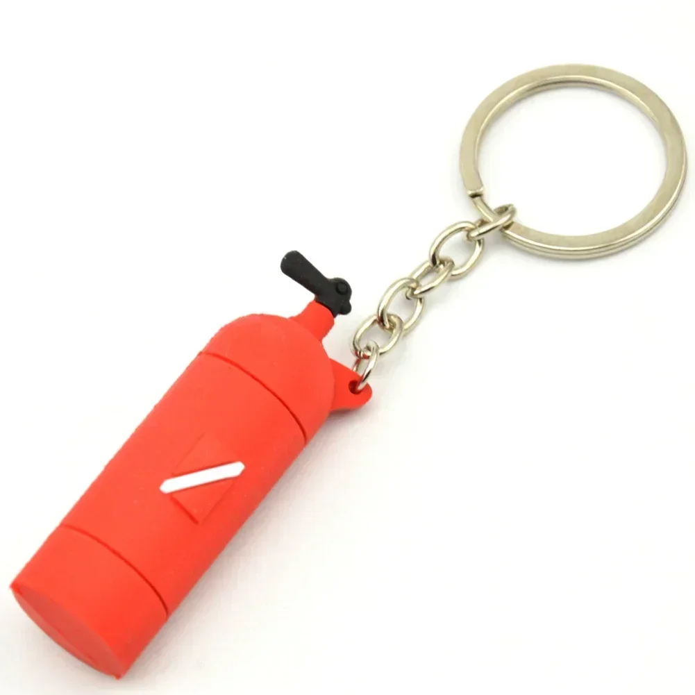 Key Ring Diver Diving Gifts Air Tank Keychain 6.5*2*1.8cm Bag Decoration Silicone Souvenir For Suba Diving Lover