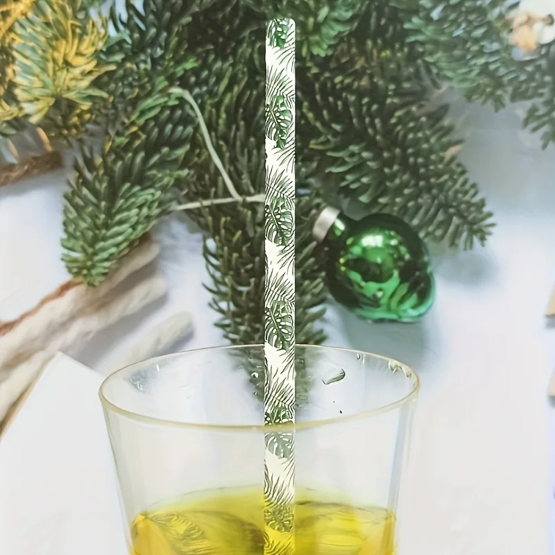 100pcs drinking peper straws disposable bulk boba bubble tea drinkware party decoration 6mm*197mm