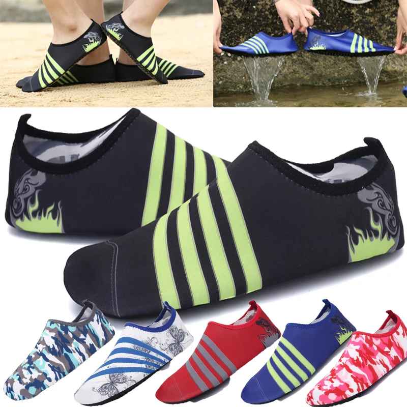 New men's and women's water wading shoes, Swimming shoes, Beach River tracing Thin soled soft water sports shoes