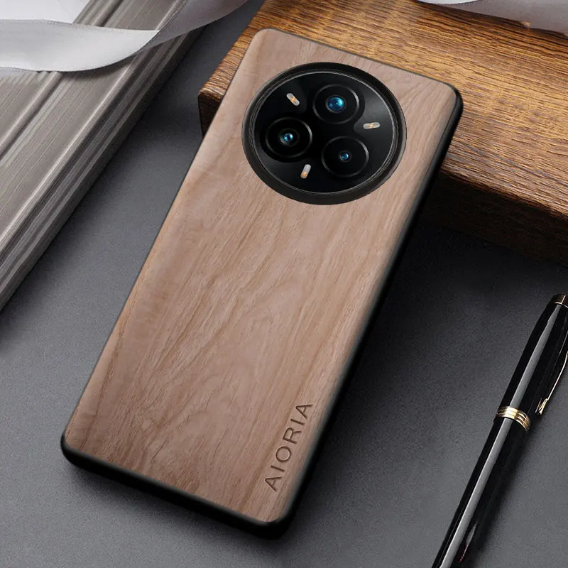 Lightweight Durable Wooden Pattern PU Leather Case Cover