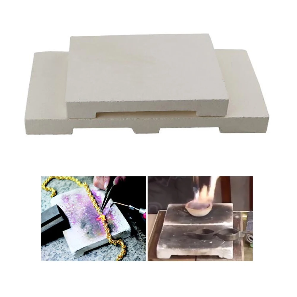 고온 석영 납땜 블록, 보석 제작, 금속 용접, 주조, DIY 공예 도구 키트용 4면 내화판