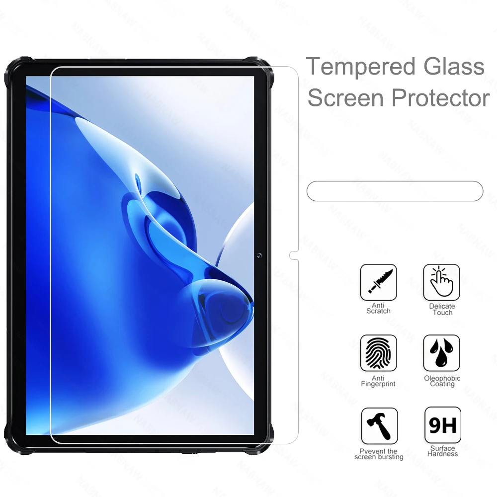 Oukitel-protetor de Tela de Vidro Temperado à Prova de Riscas Filme Tablet Robusto sem Defeitos Rt3 Rt5 Titan 5g 10.1 Okt3 10.51 - Imagem 6