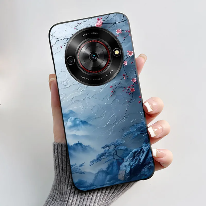 Aesthetic Cute Cat Fashion Shockproof Black Matte Soft TPU Phone Case
