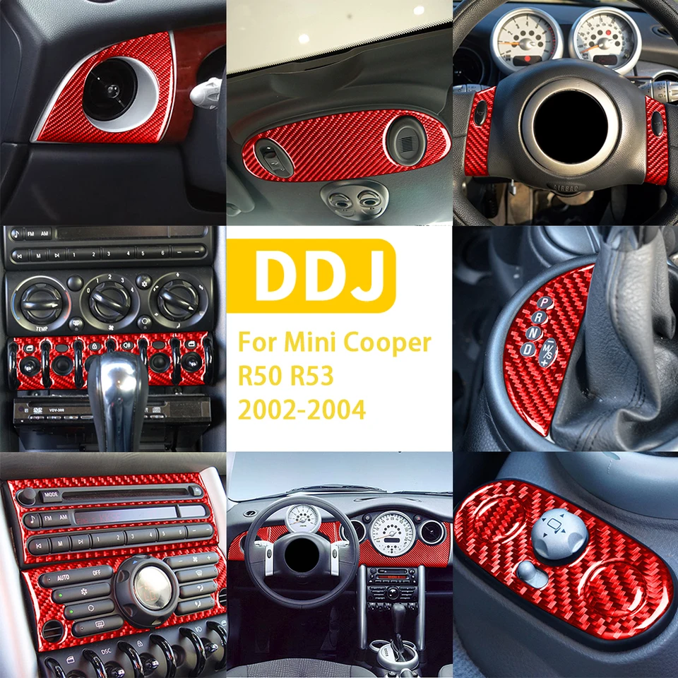 Custodia In Silicone Con Fibra Di Carbonio Per Chiave Auto MINI COOPER R50 R53 (2 Pulsanti) - Protezione Antigraffio - 5