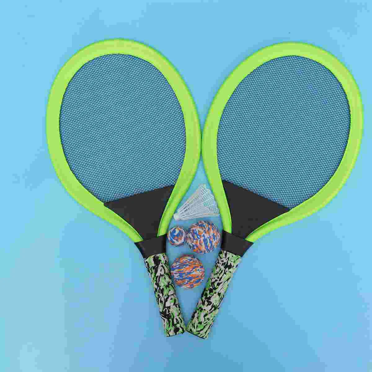 Lightweight Kids Tennis Racket Set Durable Badminton Racket Toy Elastic Net Children Fun Activities Racquet Sports Badminton