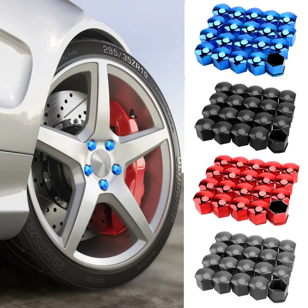 Wheel Nut Caps 20PCS /21/19/17mm Car Protection Anti-Rust Auto Hub Screw Cover Tyre Nut Bolt Exterior Decoration