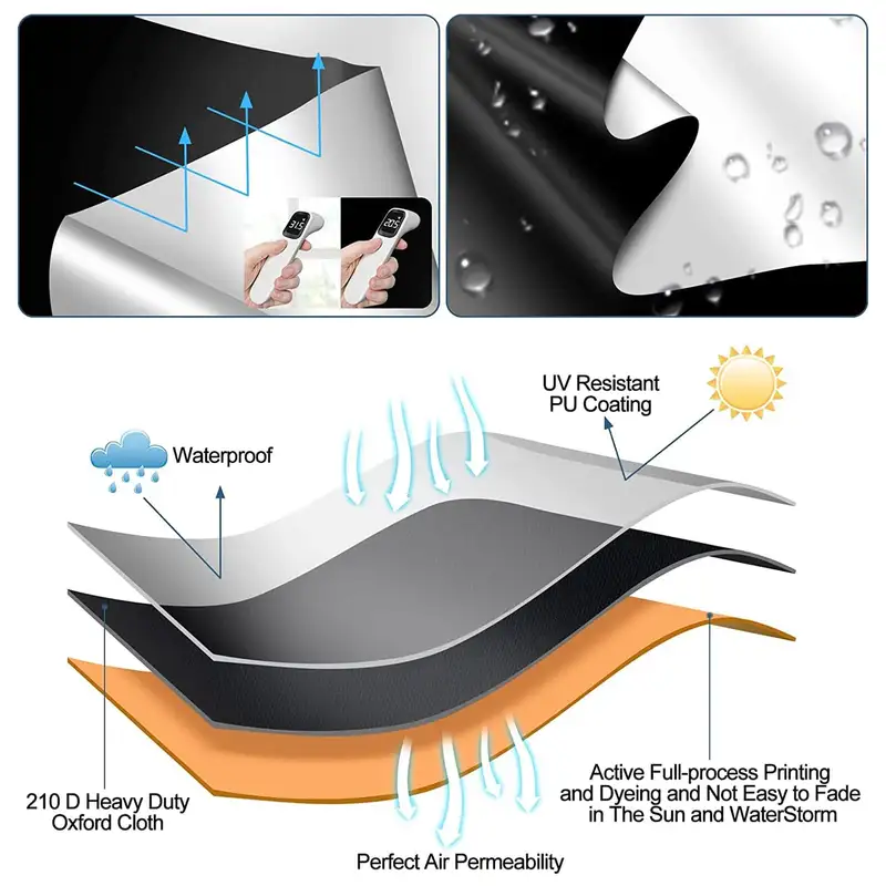 100 Blackout Windshield Sunshades Car Sun Shield Shades Sunshade Covers Summer Magnetic Side Window UV Protection Front Rear - Image 4