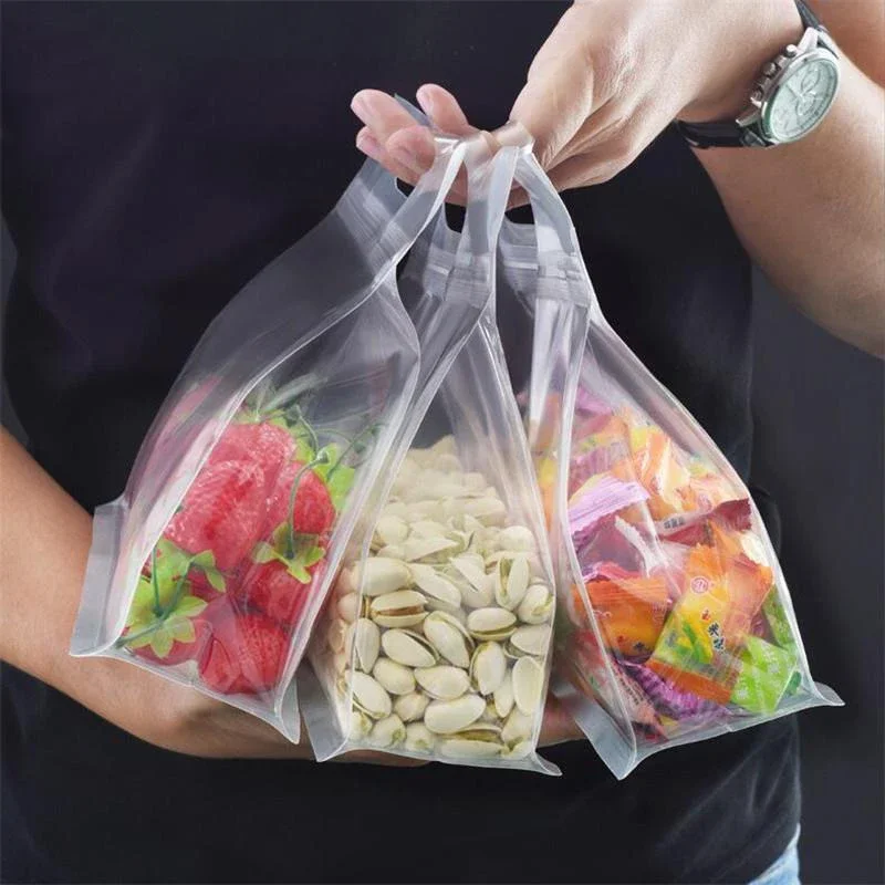10pcs Resuable Food Storage Bags Leakproof Sealing Shut Bags
