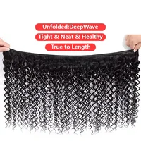 Tissage en lot brésilien naturel Remy Deep Wave, 40 pouces, noir naturel, non traité, Extensions de cheveux, doux et soyeux, 3/4 pièces 5