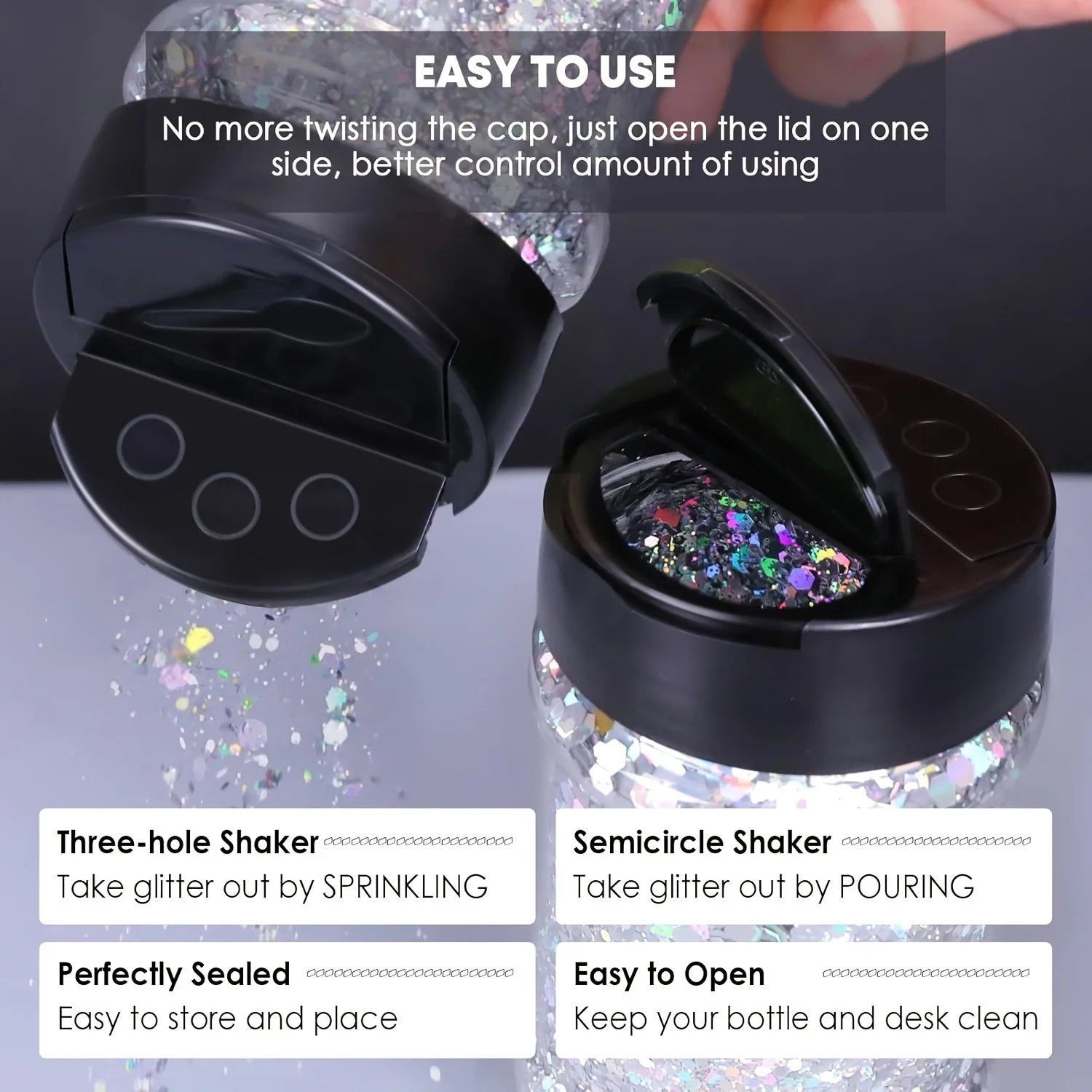 Glitter Sequins 50g Mixed Size Laser Sparkle Flakes for DIY Nail Hair Skin Music Festival