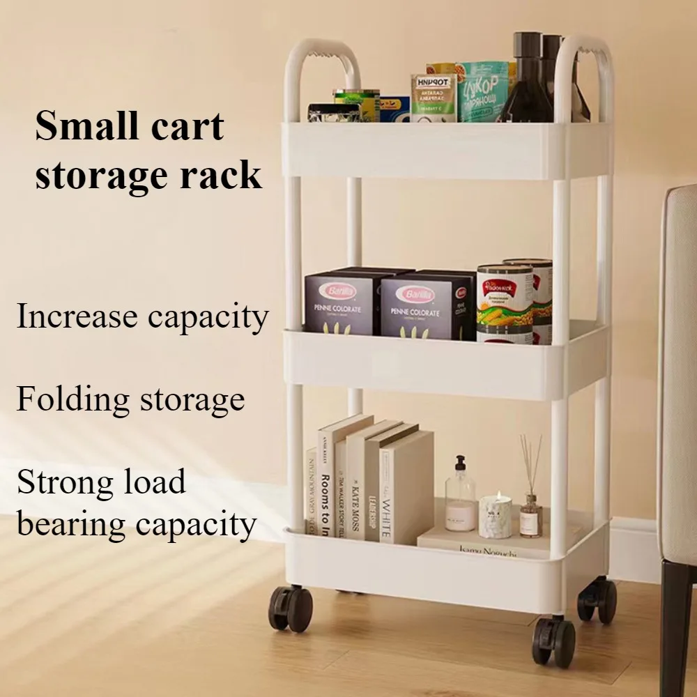 Bookshelf Storage Trolley Home Universal Muti-Tier Storage Rack Rolling Storages Cart Multi-Layer Small Cart Rack storage rack